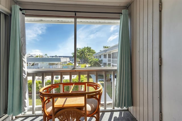 balcony with a residential view