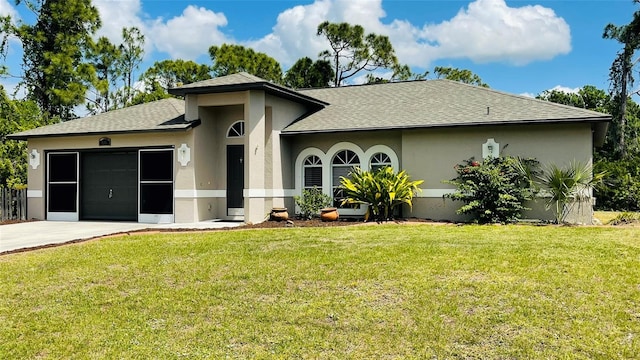 view of front of house featuring a front yard