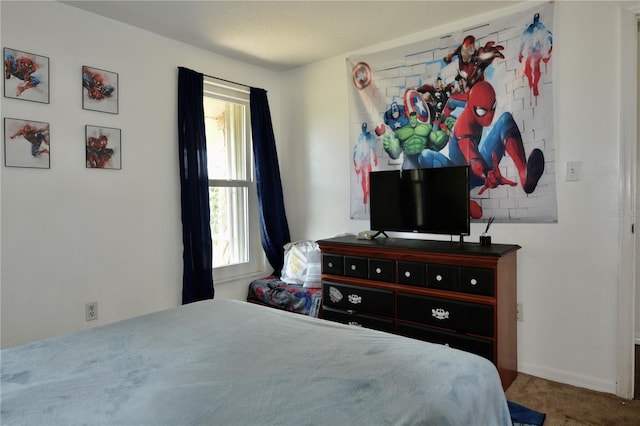 view of carpeted bedroom