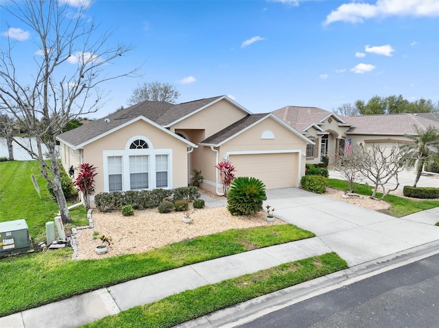 single story home featuring a garage