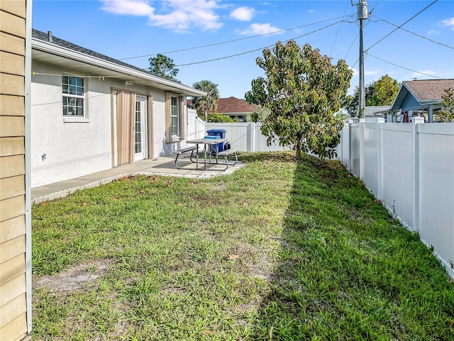 view of yard featuring a patio area