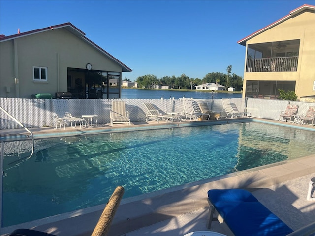 view of pool with a patio