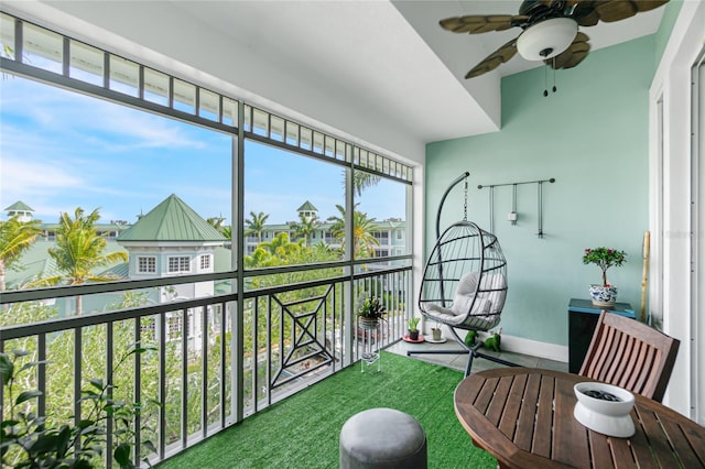 view of sunroom / solarium