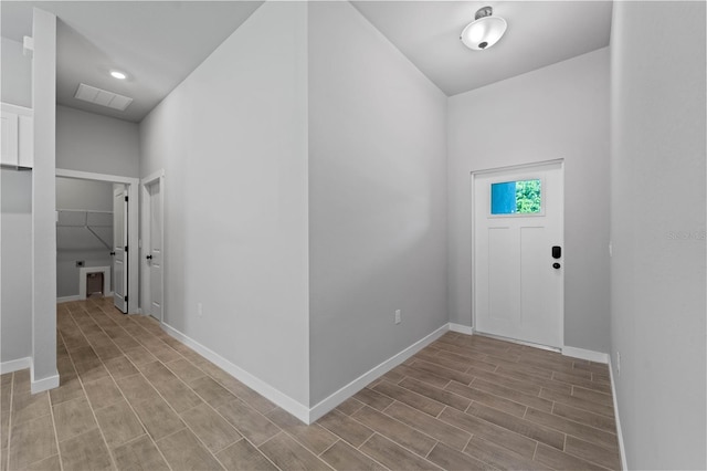 entrance foyer featuring light hardwood / wood-style floors