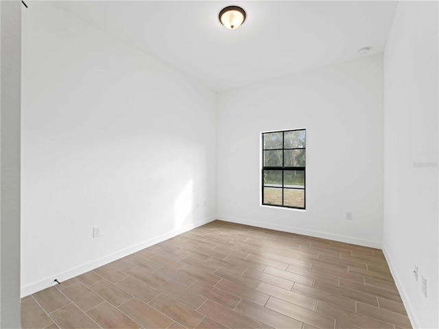 empty room featuring light wood-type flooring