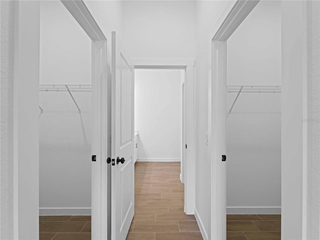 spacious closet with wood-type flooring