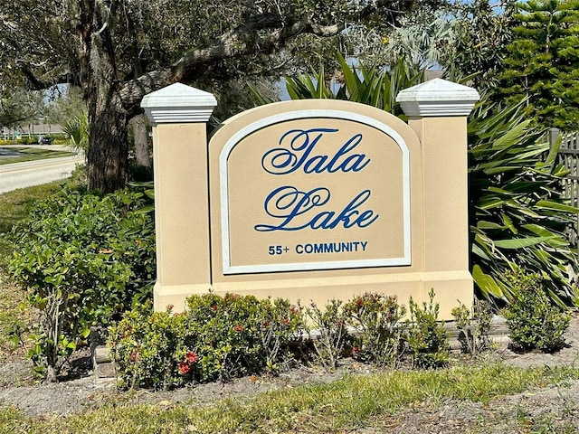 view of community sign