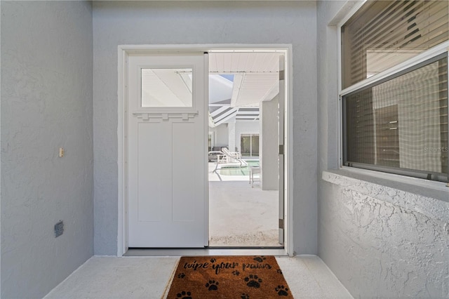 view of doorway to outside