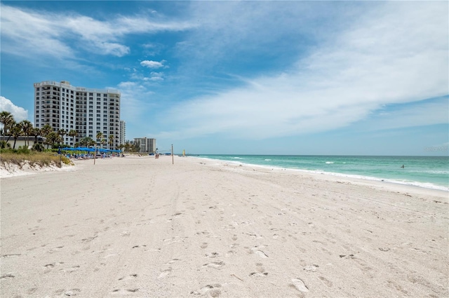 water view featuring a beach view