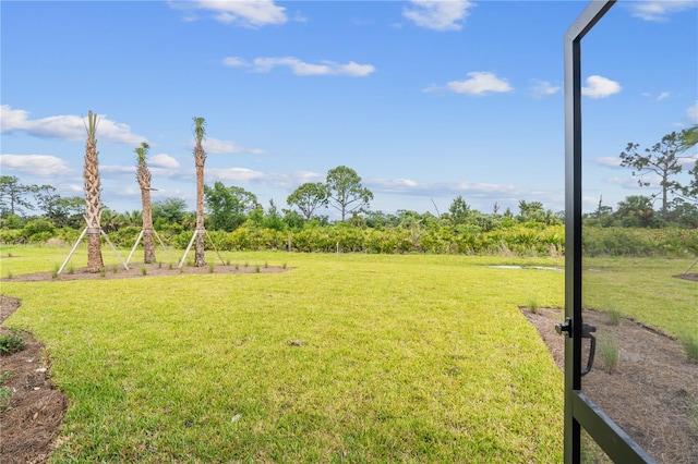 view of yard featuring a rural view