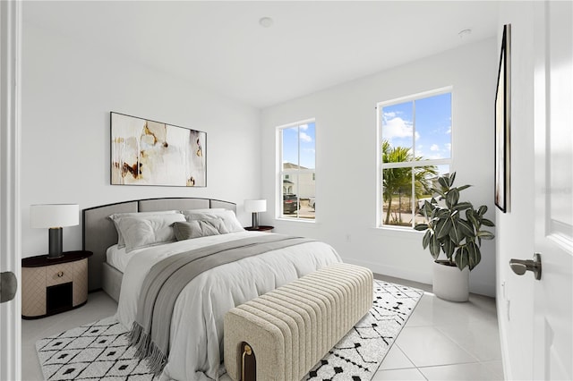 view of tiled bedroom