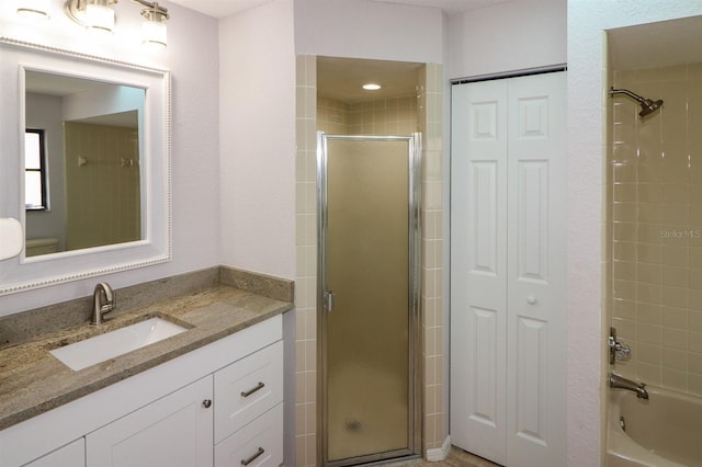 bathroom with vanity with extensive cabinet space