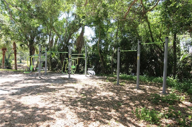 view of yard featuring a playground