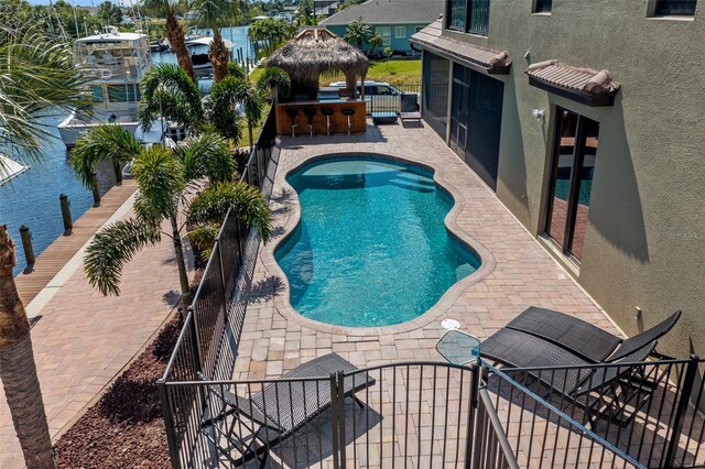 view of pool with a patio area