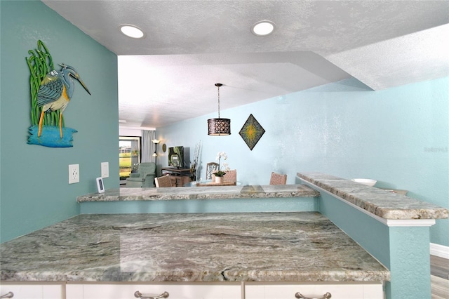 interior space featuring hardwood / wood-style floors and a textured ceiling