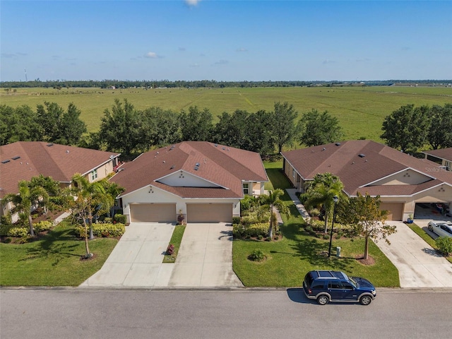 bird's eye view featuring a rural view