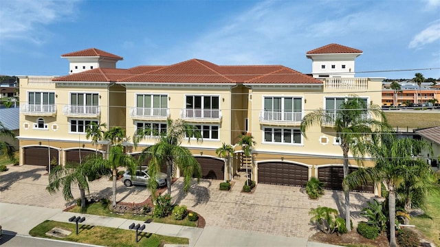 view of property with a garage