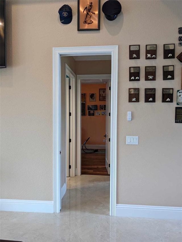 hall featuring hardwood / wood-style floors