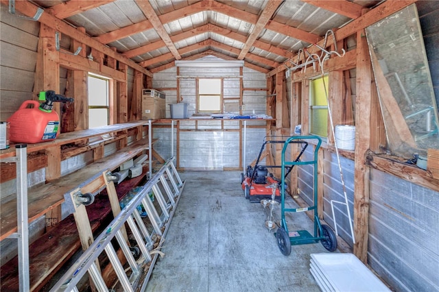 view of storage room