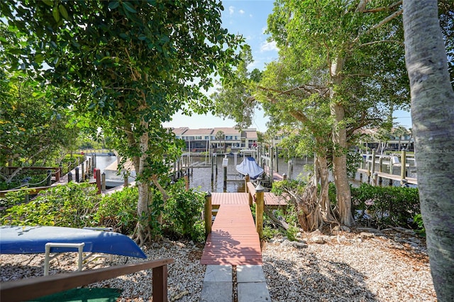 view of dock area