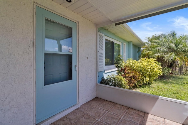 view of doorway to property