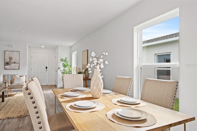 dining room featuring hardwood / wood-style floors