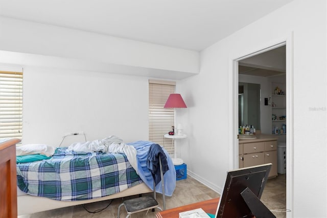 bedroom featuring sink