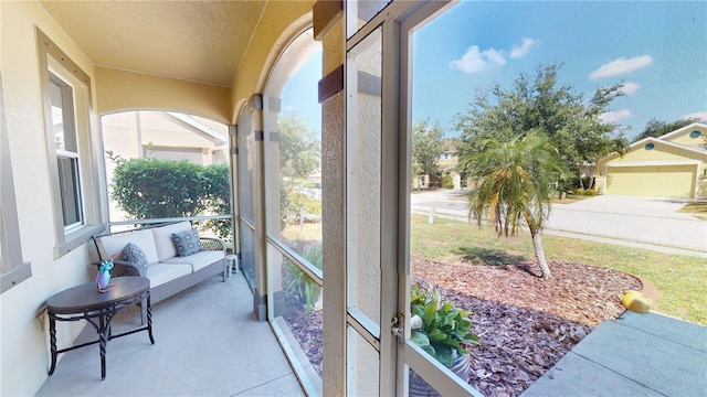 view of sunroom