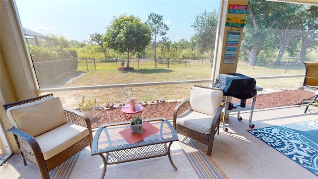 view of sunroom