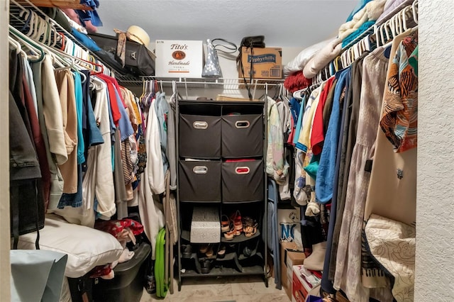 view of walk in closet