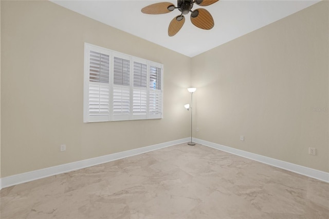 empty room with ceiling fan