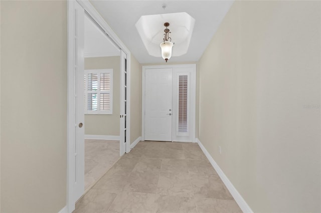 view of tiled foyer entrance