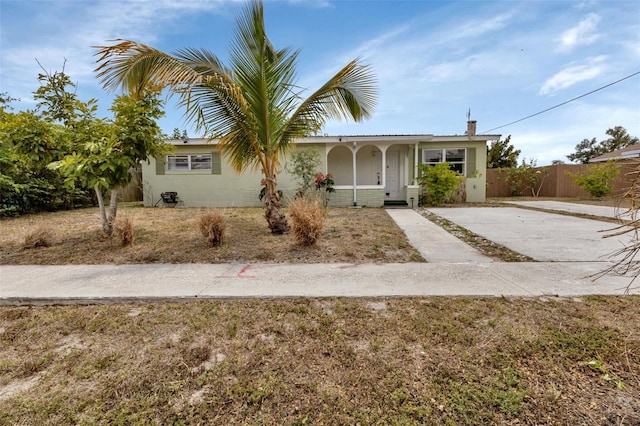 view of ranch-style home