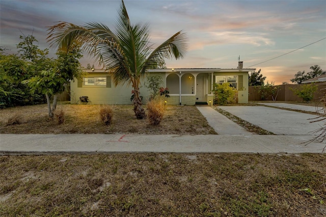 view of front of home