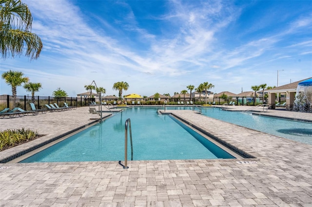 view of pool with a patio