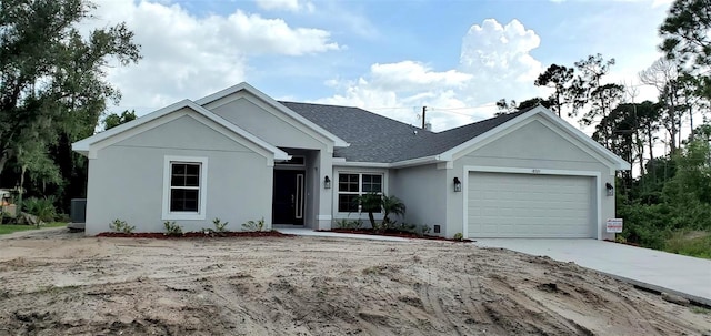 ranch-style house with a garage