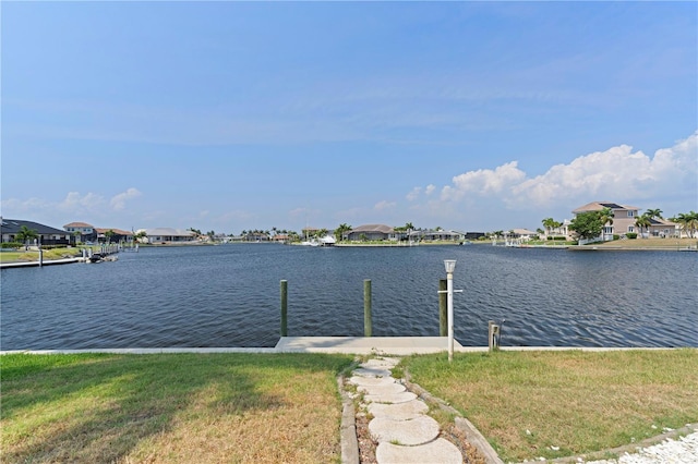 view of water feature featuring a boat dock