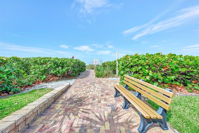 view of home's community featuring a patio area