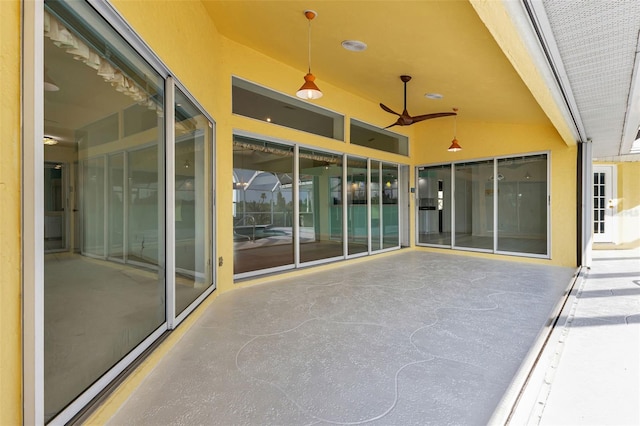 view of patio / terrace with ceiling fan