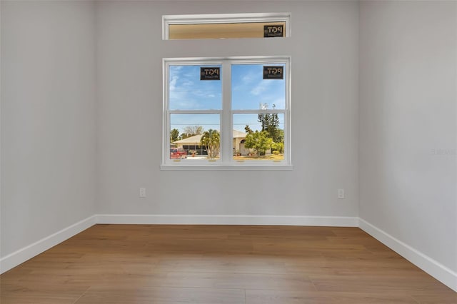 empty room featuring light hardwood / wood-style flooring