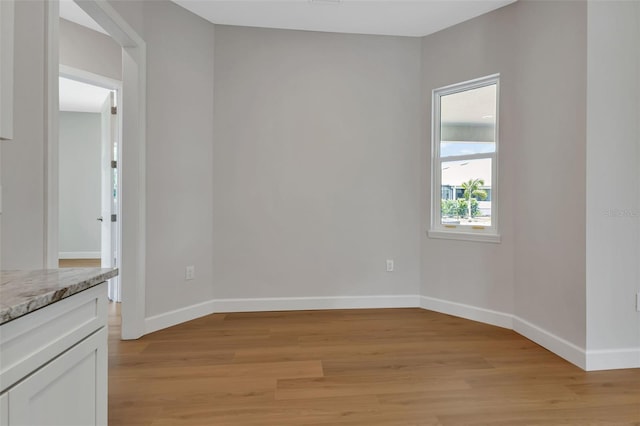 empty room featuring light hardwood / wood-style flooring