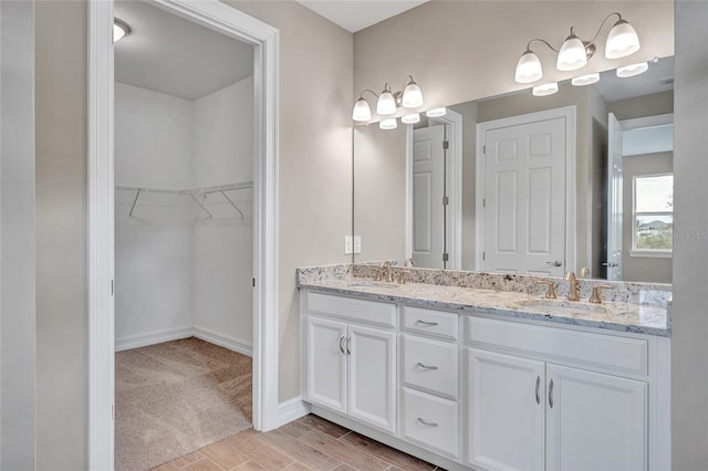 bathroom featuring vanity