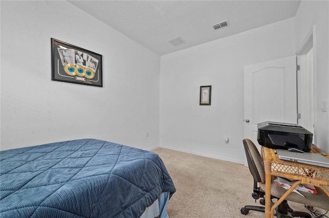 bedroom with carpet