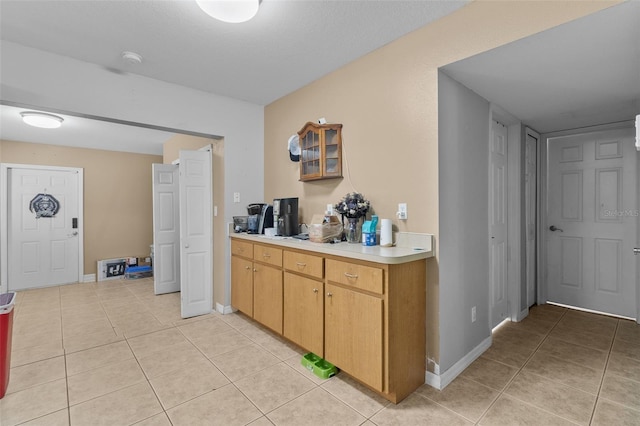 kitchen featuring light tile patterned floors