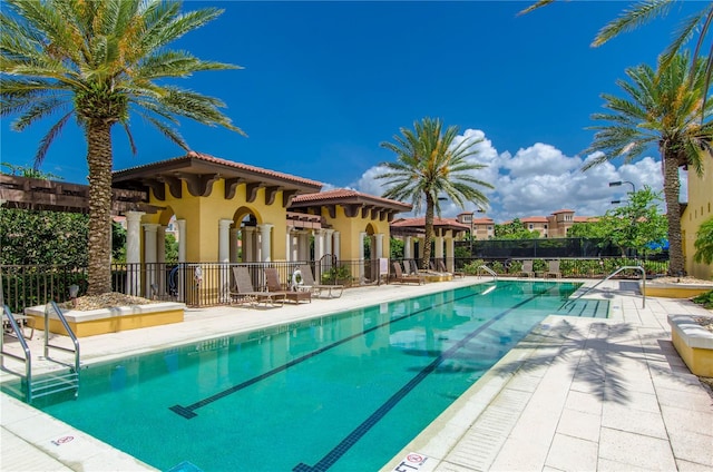 view of pool with a patio