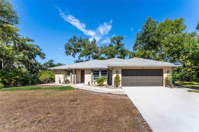 ranch-style house with a garage