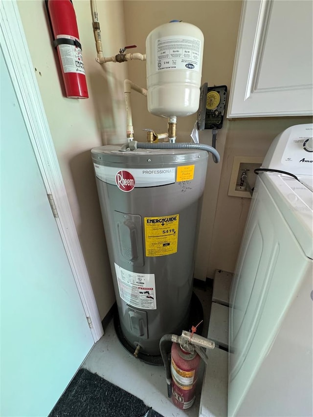 utilities with washer / dryer and water heater