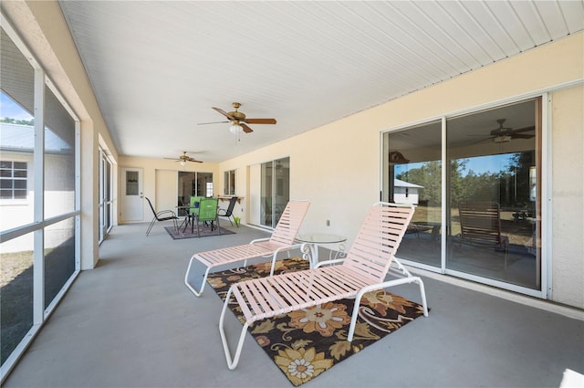 view of sunroom