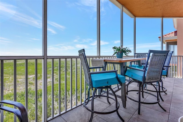 view of sunroom