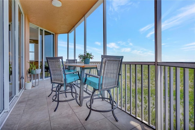 view of sunroom